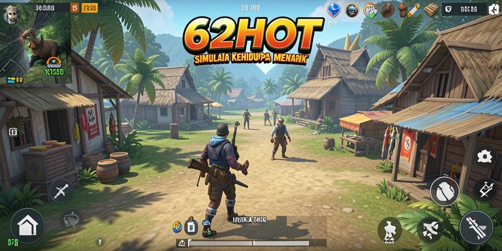 Tampilan gameplay 62HOT yang menarik dan interaktif.