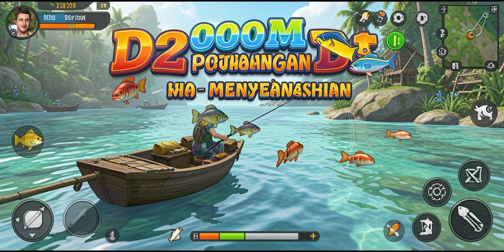Tangkapan ikan besar dalam gameplay D200M yang seru.
