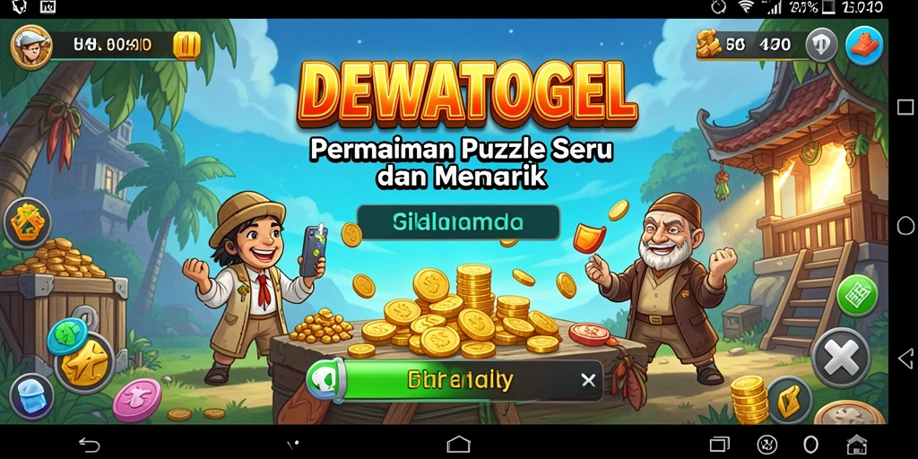 Screenshot gameplay DEWATOGEL yang menampilkan tantangan Puzzle.