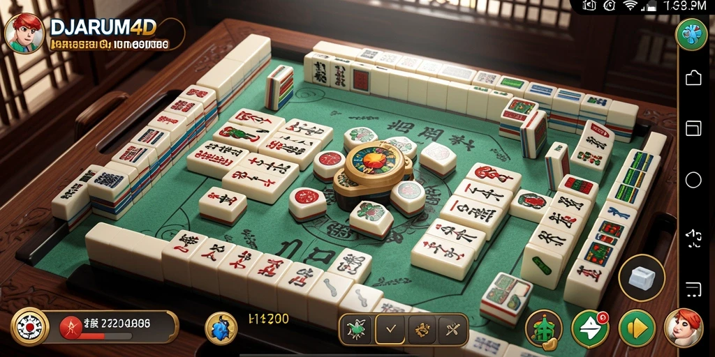 Screenshot gameplay DJARUM4D yang menampilkan aksi Mahjong seru.