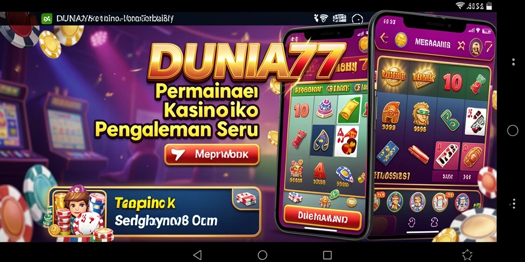 Tampilan menarik dari permainan Kasino DUNIA77 yang seru.