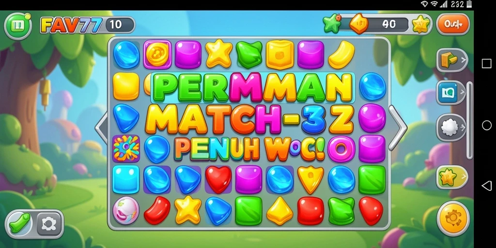 Tampilan gameplay FAV77 yang penuh warna dan menantang.