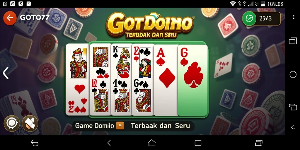 Tampilan gameplay seru dalam GOTO77 dengan domino yang menarik.