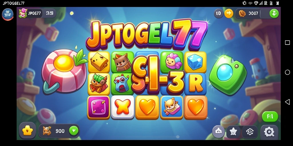 Screenshot gameplay <strong>JPTOGEL77</strong> menunjukkan aksi mencocokkan elemen yang seru.