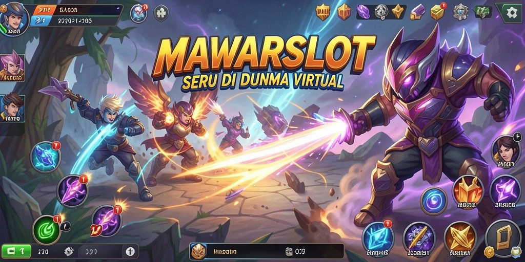 Screenshot gameplay <strong>MAWARSLOT</strong> menunjukkan pertarungan yang mendebarkan dan grafis detail.
