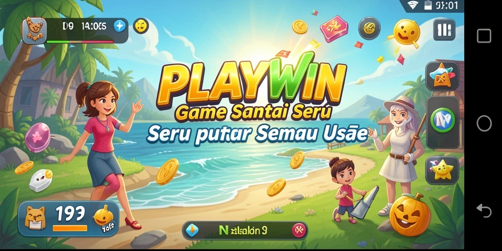 Tampilan gameplay <strong>PLAYWIN</strong> yang ceria dan menarik.