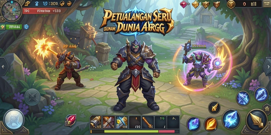 Screenshot gameplay PP444 menampilkan aksi seru dalam pertempuran ARPG.