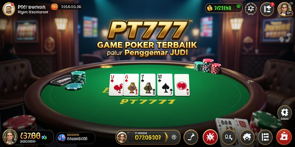 Tampilan menangkap aksi seru permainan poker di PT777.