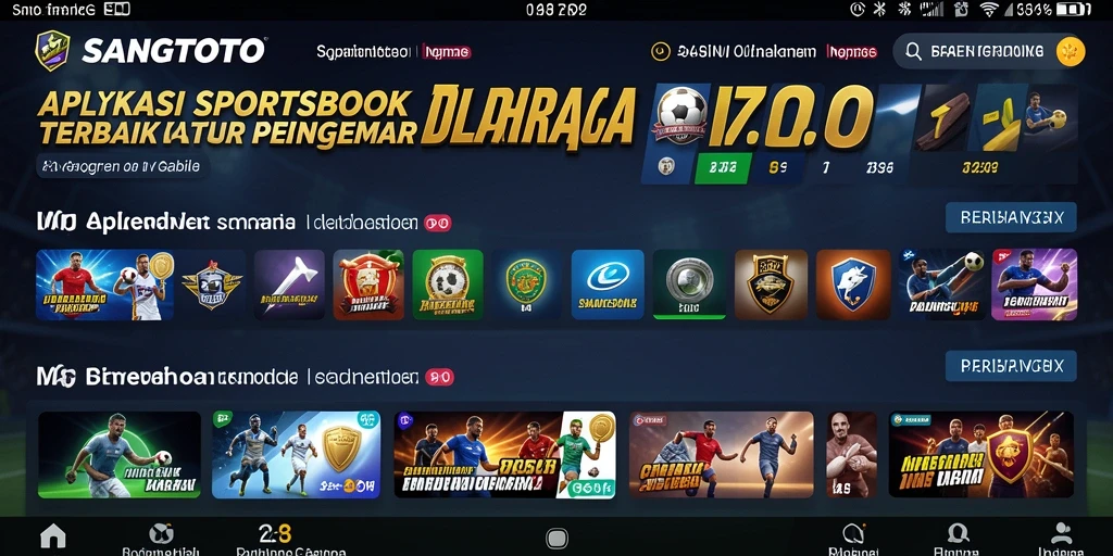 Tampilan gameplay SANGTOTO dengan berbagai opsi taruhan olahraga.