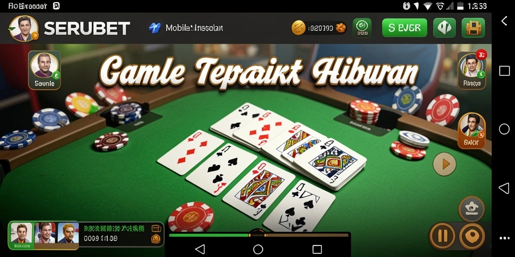 Tampilan menarik gameplay Gaple di SERUBET yang seru.