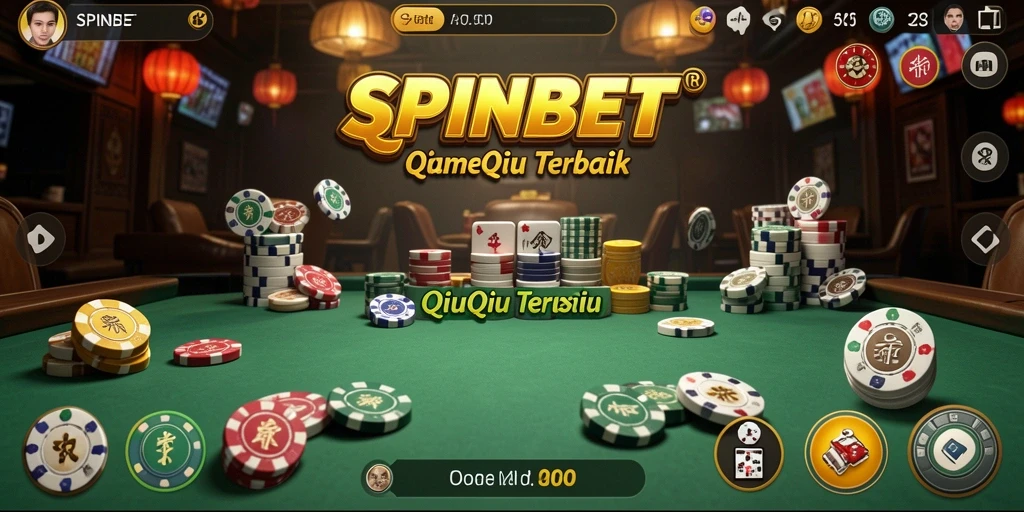Screenshot SPINBET menunjukkan gameplay QiuQiu yang seru dan interaktif.