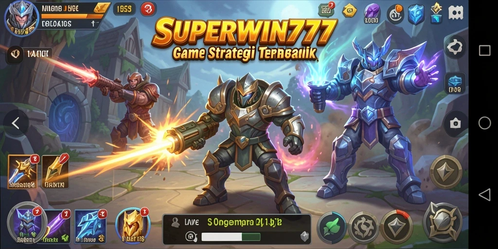 Tampilan gameplay menegangkan dan strategi di SUPERWIN777.